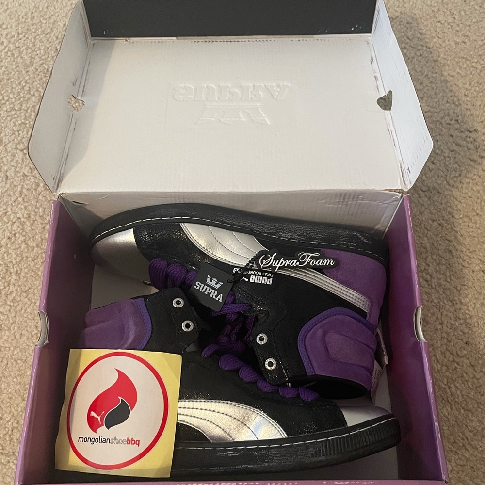 Puma rebound purple and silver